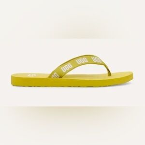 UGG GRAPHIC LOGO FLIP FLOP - GREEN SIZE 6 (NEW WITH TAGS)